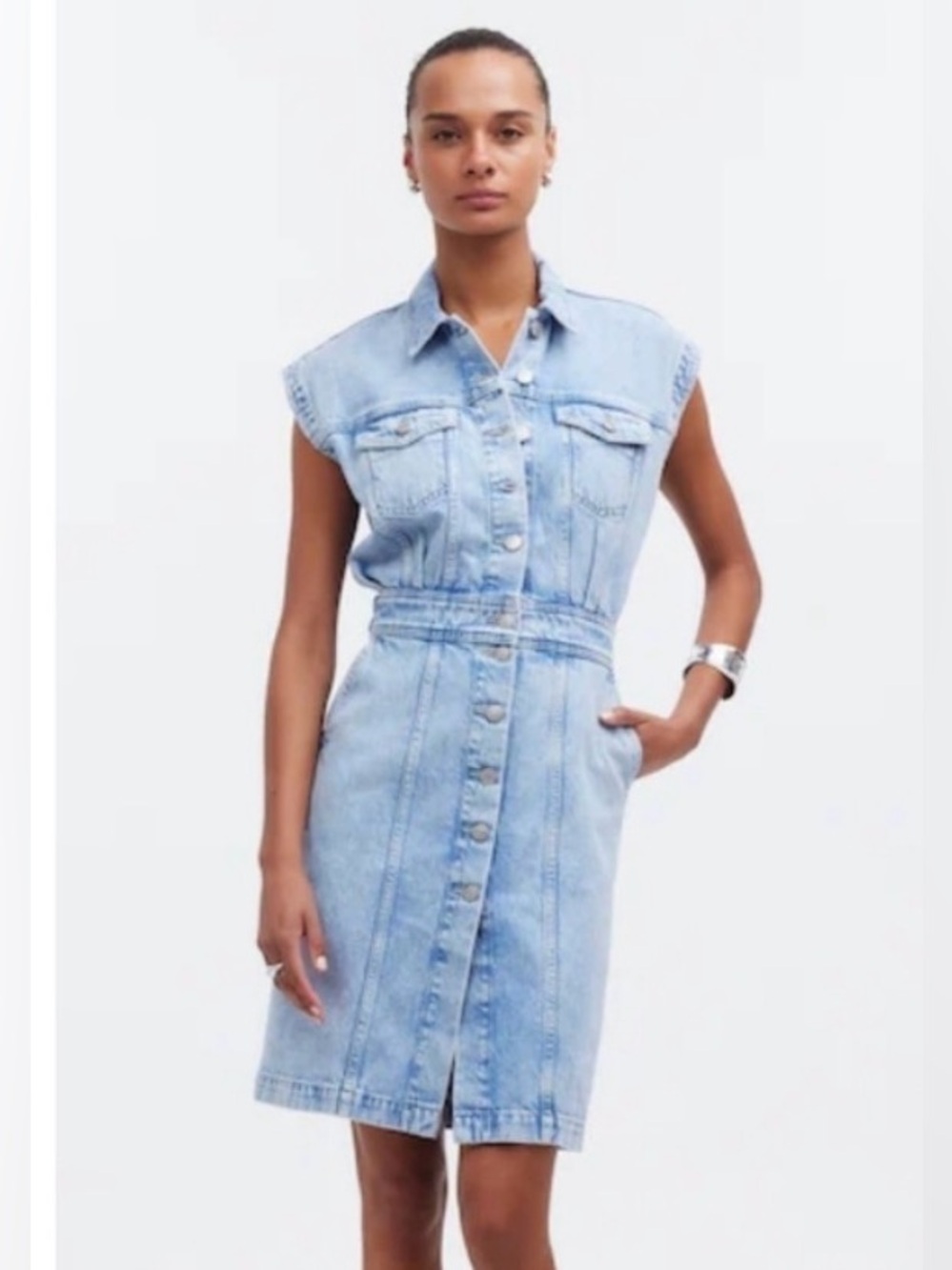 MWT Madewell Denim Cap Sleeve Shirtdress in Aquino Wash Blue
Jean Size 2